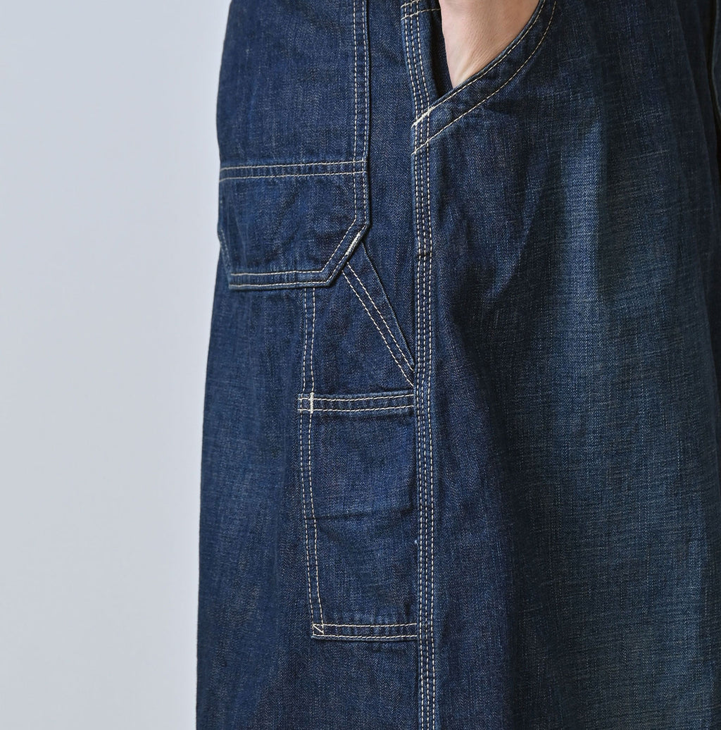 Work Indigo Painter Skirt Zyu Detail