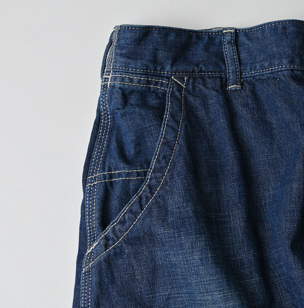 Work Indigo Painter Skirt Zyu Detail
