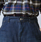 Work Indigo Painter Skirt Zyu Detail