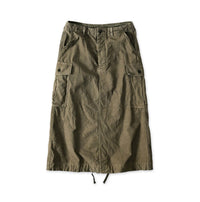 Back Satin Cargo Skirt