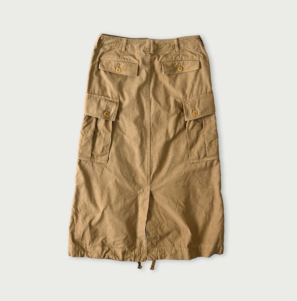 Back Satin Cargo Skirt Back