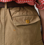 Back Satin Cargo Skirt Detail