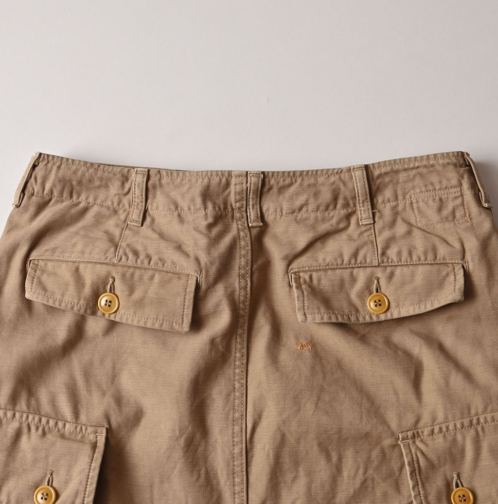 Back Satin Cargo Skirt Detail