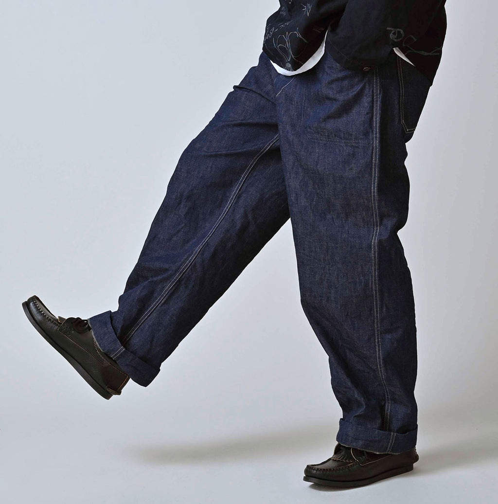 Work Indigo 908 Painter Pants Male Model