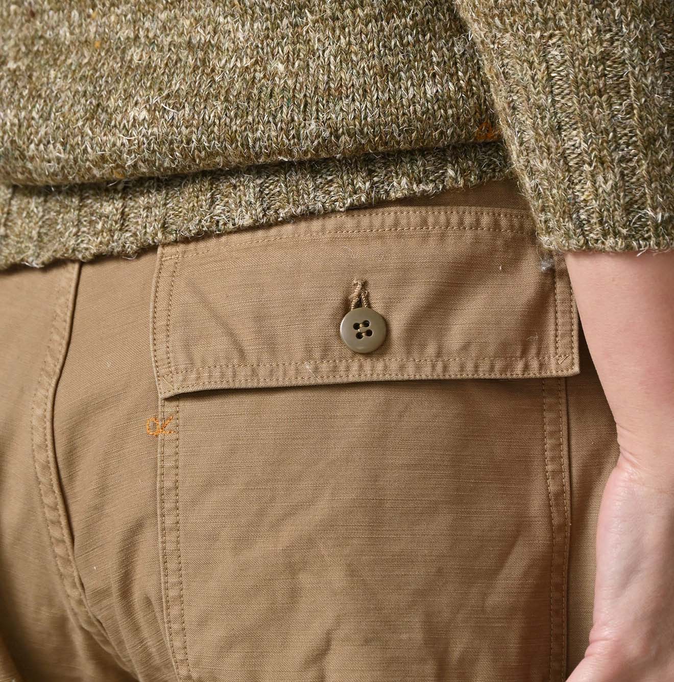 Back Satin 908 Baker Pants Detail