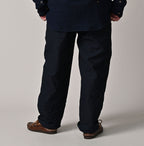 Indigo Back Satin 908 Baker Pants Male Model