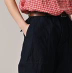 Indigo Back Satin 908 Baker Pants Detail