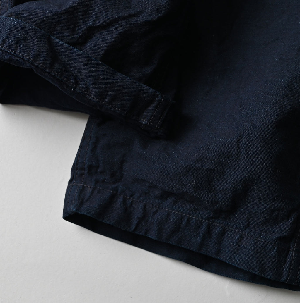 Indigo Back Satin 908 Baker Pants Detail