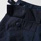 Indigo Back Satin 908 Baker Pants Detail