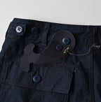 Indigo Back Satin 908 Baker Pants Detail
