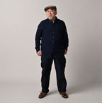 Indigo Back Satin 908 Baker Pants Male Model