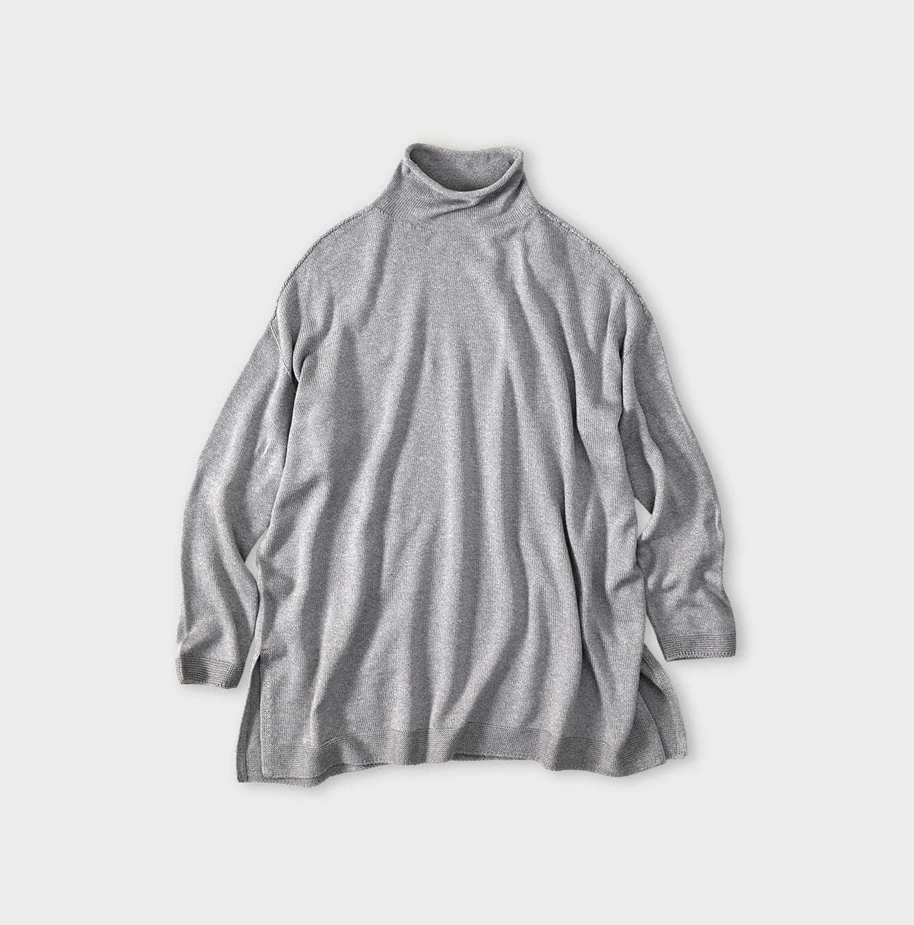 Low Gauge Super Gauze Tunic Gray Top