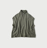 Low Gauge Super Gauze M Vest Gray Khaki Top