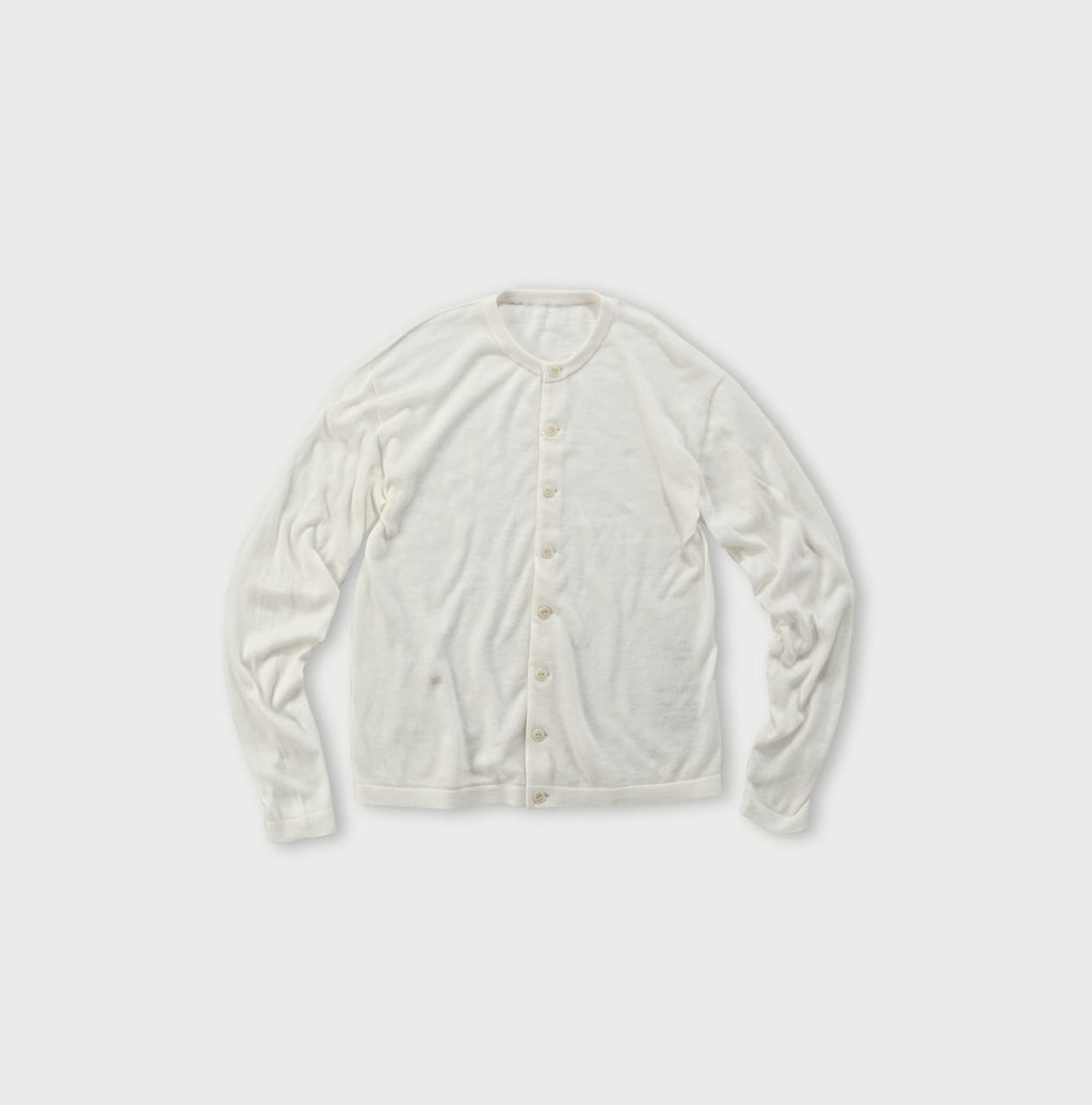 Whole Super Gauze Cotton 908 Cardigan Antique White