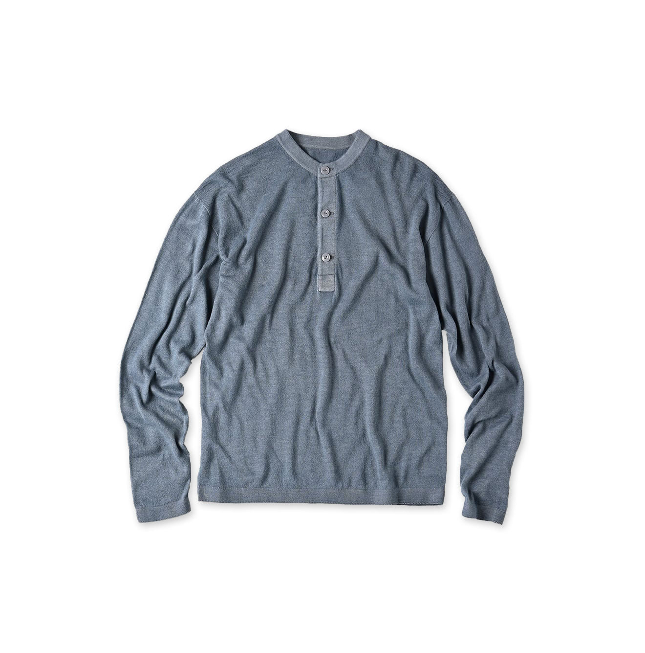 Plant Dyed Whole Super Gauze 908 Henley Bamboo Charcoal