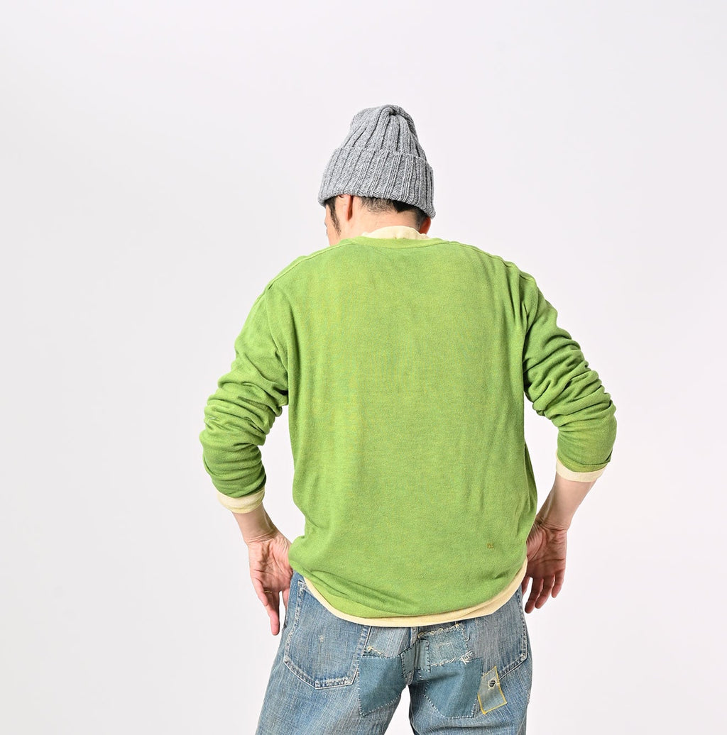 Plant Dyed Whole Super Gauze 908 Henley Male Model