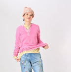 Plant Dyed Whole Super Gauze 908 Henley Female Model