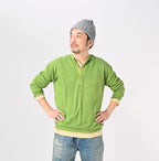 Plant Dyed Whole Super Gauze 908 Henley Male Model