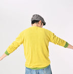 Plant Dyed Whole Super Gauze 908 Crew Male Model