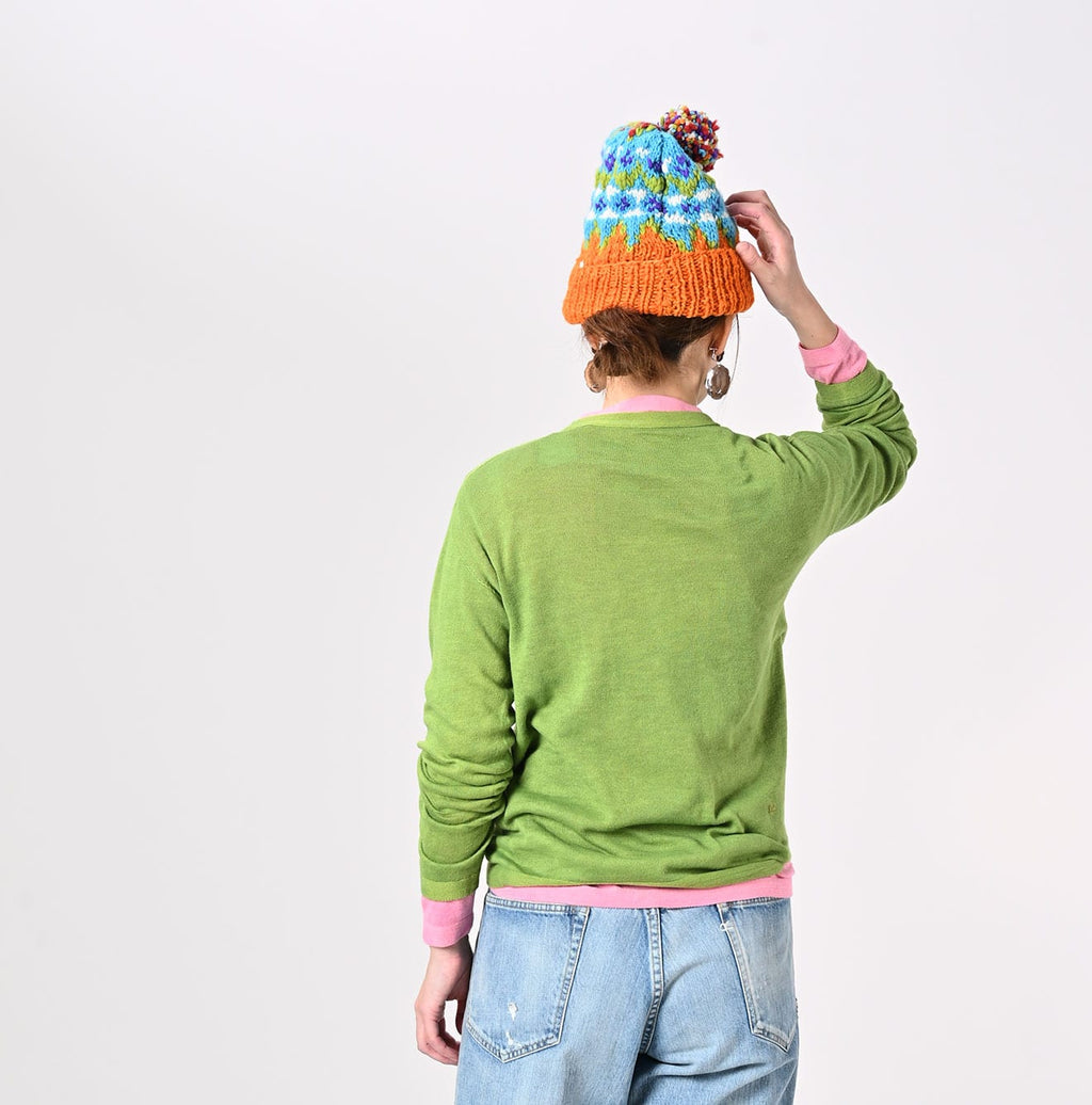 Plant Dyed Whole Super Gauze 908 Crew Female Model