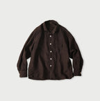 45 Plant Dyed Indian Linen 908 Marchal Shirt Walnut