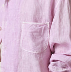 45 Plant Dyed Indian Linen 908 Marchal Shirt Detail