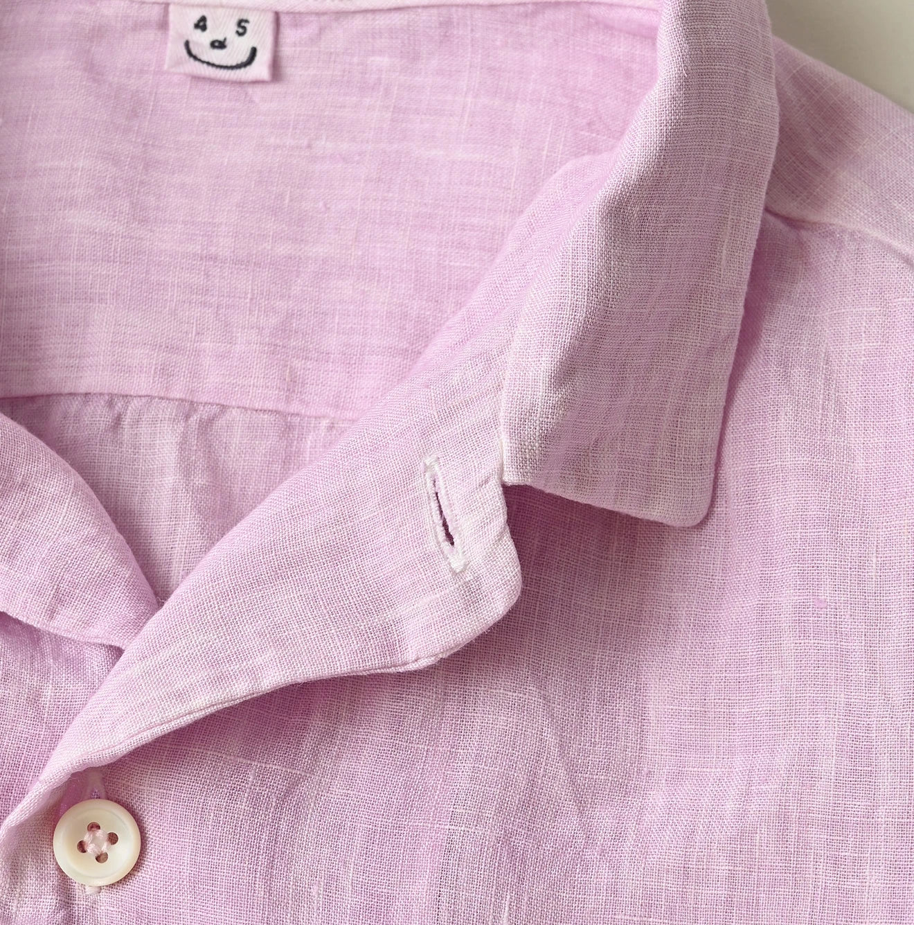 45 Plant Dyed Indian Linen 908 Marchal Shirt Detail