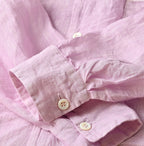 45 Plant Dyed Indian Linen 908 Marchal Shirt Detail