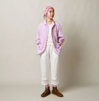 45 Plant Dyed Indian Linen 908 Marchal Shirt Female Model
