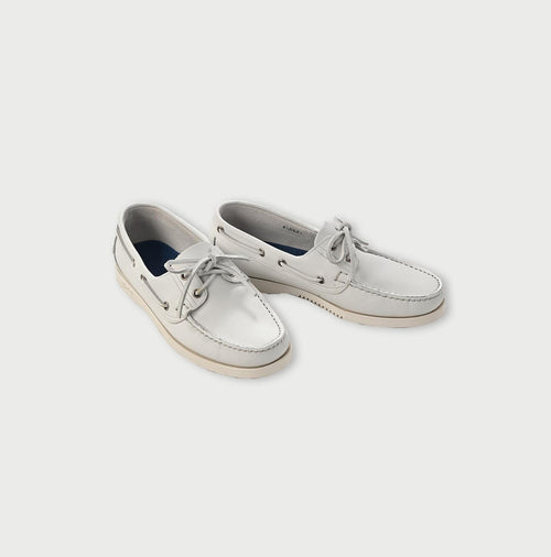 45R × Paraboot Leather Deck Shoes (MEN) White
