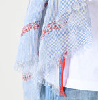Indian Linen Hickory Embroidery Stole Detail