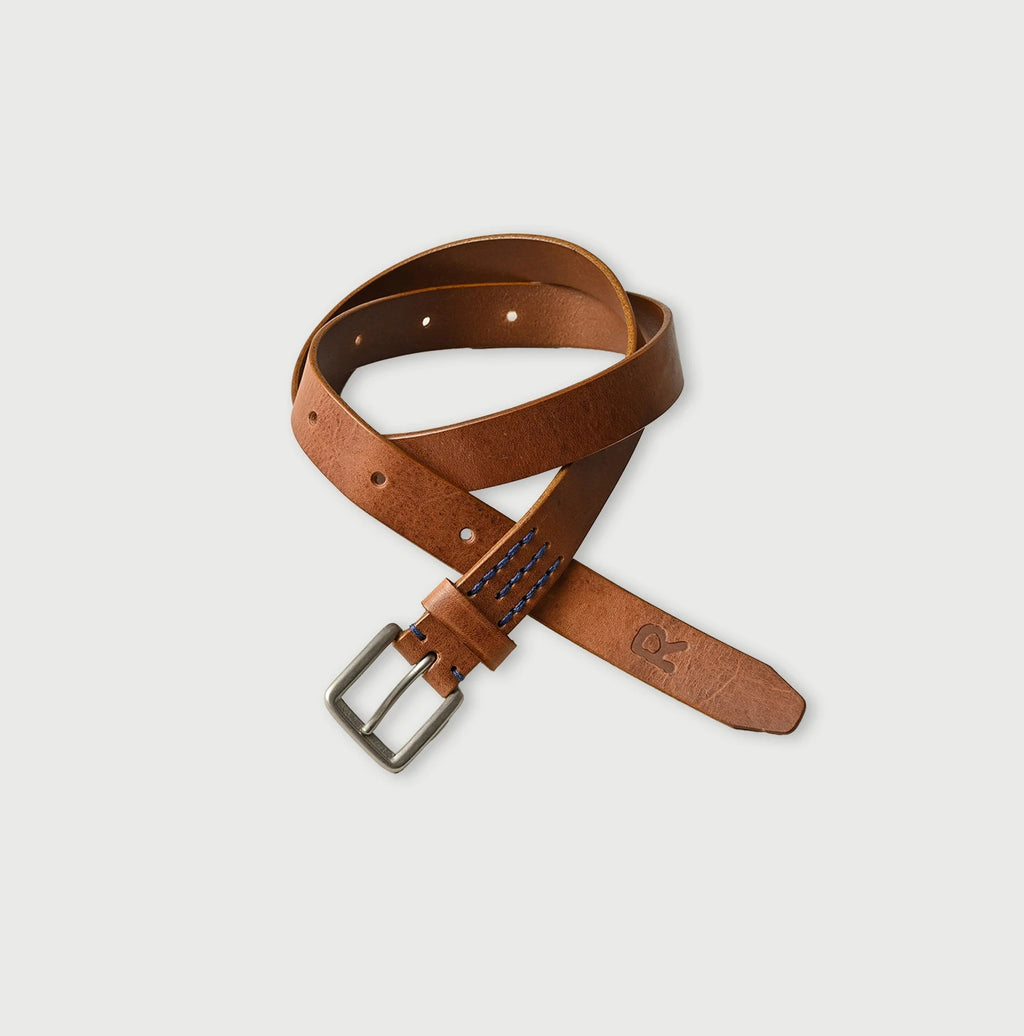 Montana Vintage Leather Belt Narrow Cognac