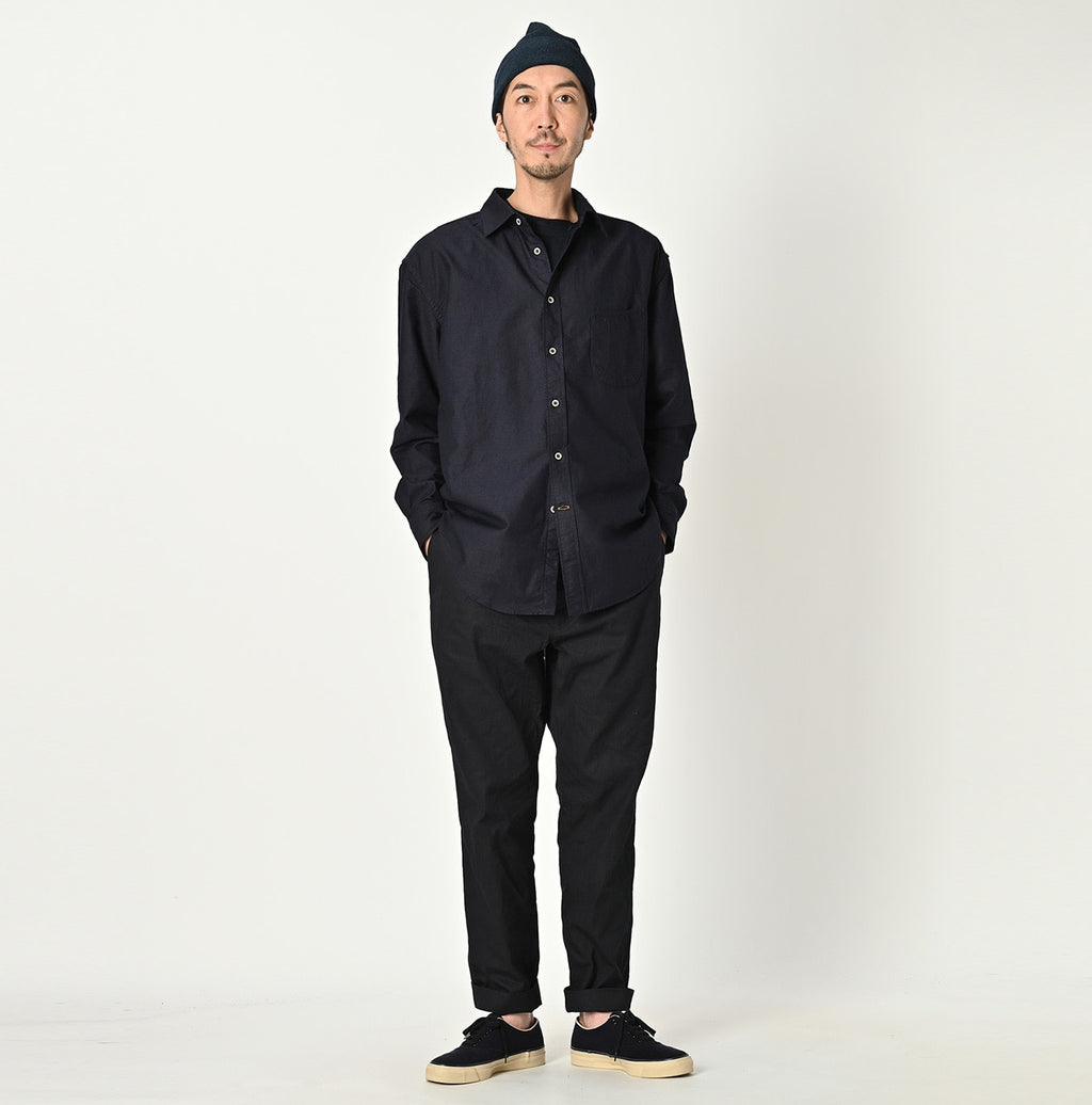 Indigo Supima Cotton OX 908 Loafer Shirt Male Model