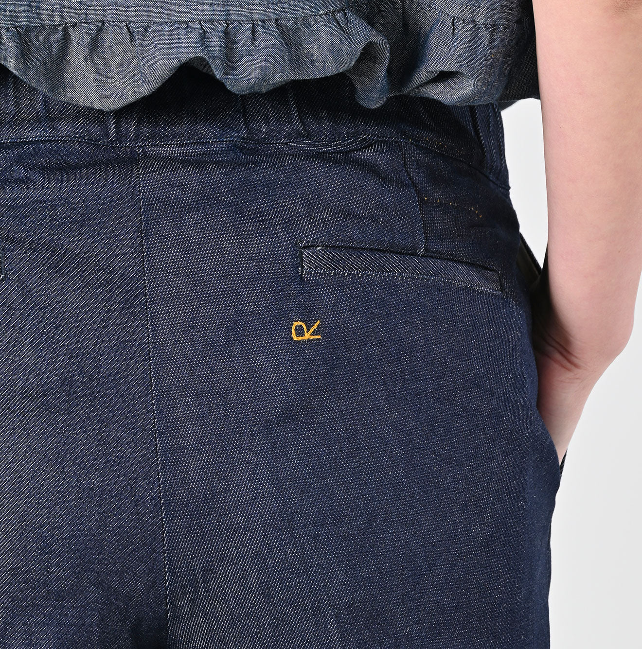 Rye Mugi Streched Denim Sabrina Slacks Detail