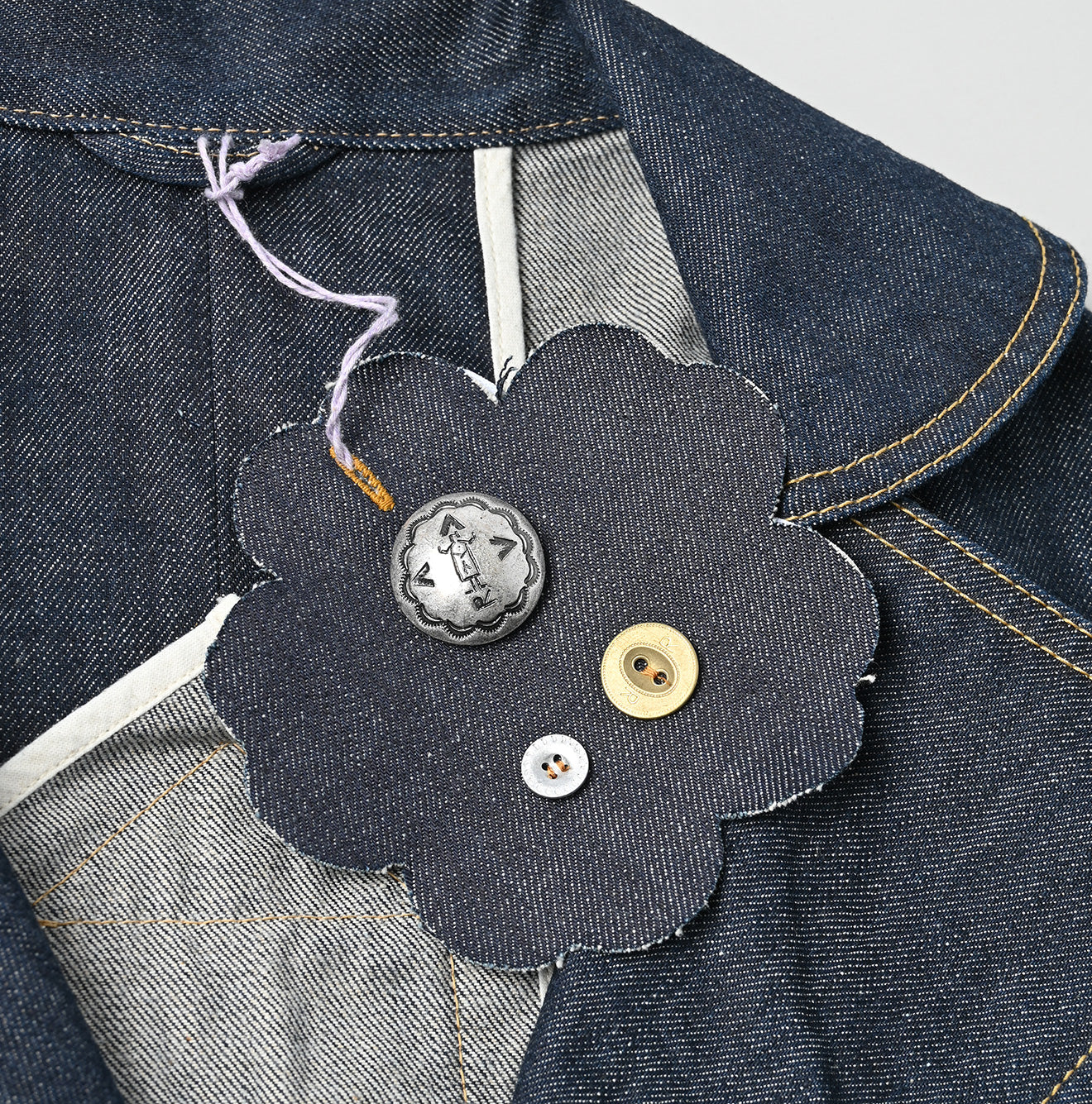 Rye Mugi Denim Lehua Jacket Nou Detail