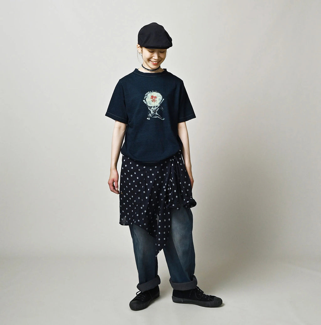 Su.zu.mi. Indigo Taiko-Yaro 908 45 Star T-Shirt