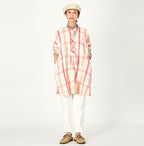 ONEONE Iroiro Indian Flannel Frill Tunic Female Model