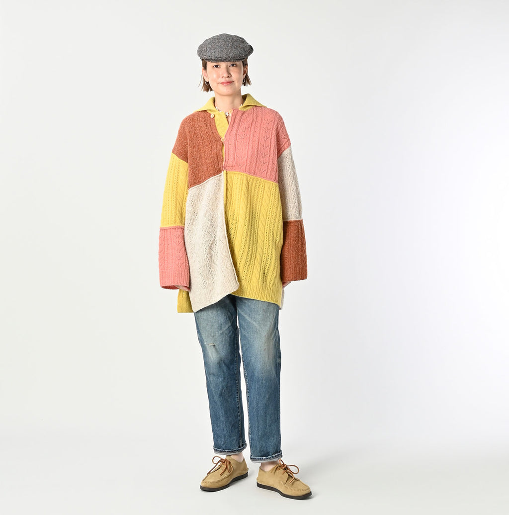 Futatabi Rye Mugi Denim Crosby 5 Heavy A-Wash Female Model