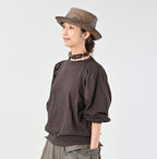 Zimbabwe Cotton Puff T-shirt Female Model
