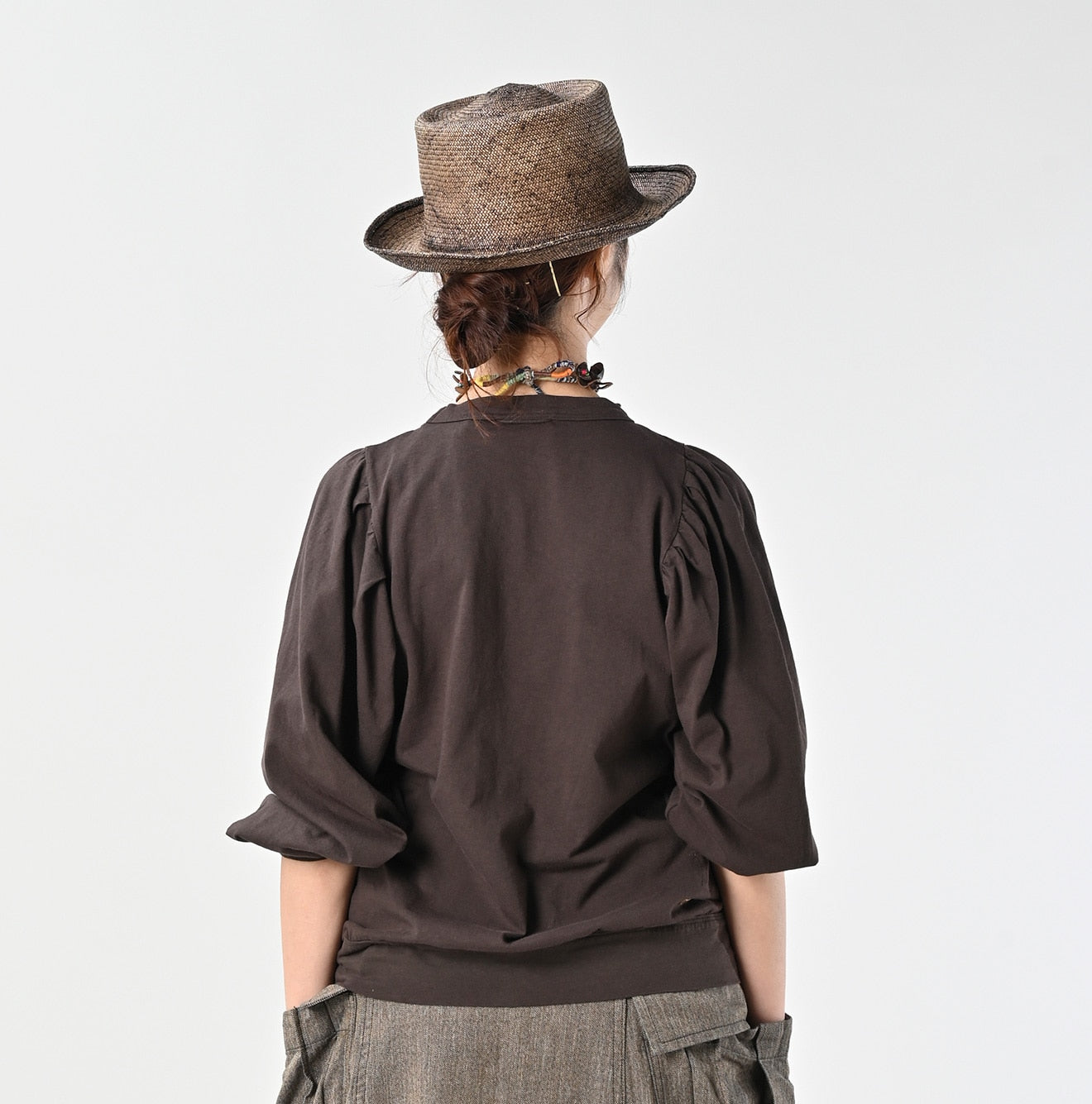 Zimbabwe Cotton Puff T-shirt Female Model