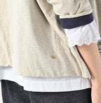 Zimbabwe Cotton Reversible Square Cardigan Detail