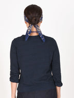 SA Indigo Zimba Cotton Square 3/4 Sleeve T-Shirt