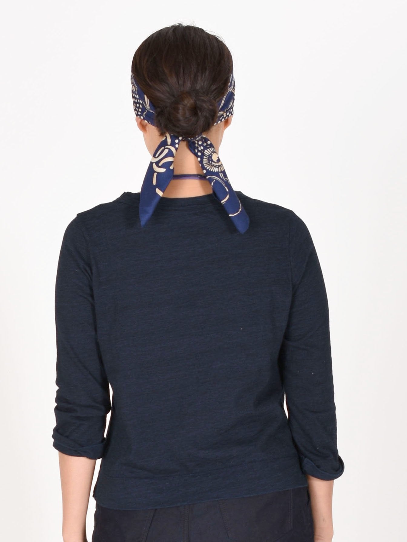 SA Indigo Zimba Cotton Square 3/4 Sleeve T-Shirt