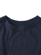 SA Indigo Zimba Cotton Square 3/4 Sleeve T-Shirt