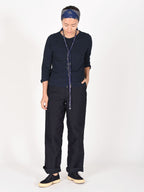 SA Indigo Zimba Cotton Square 3/4 Sleeve T-Shirt