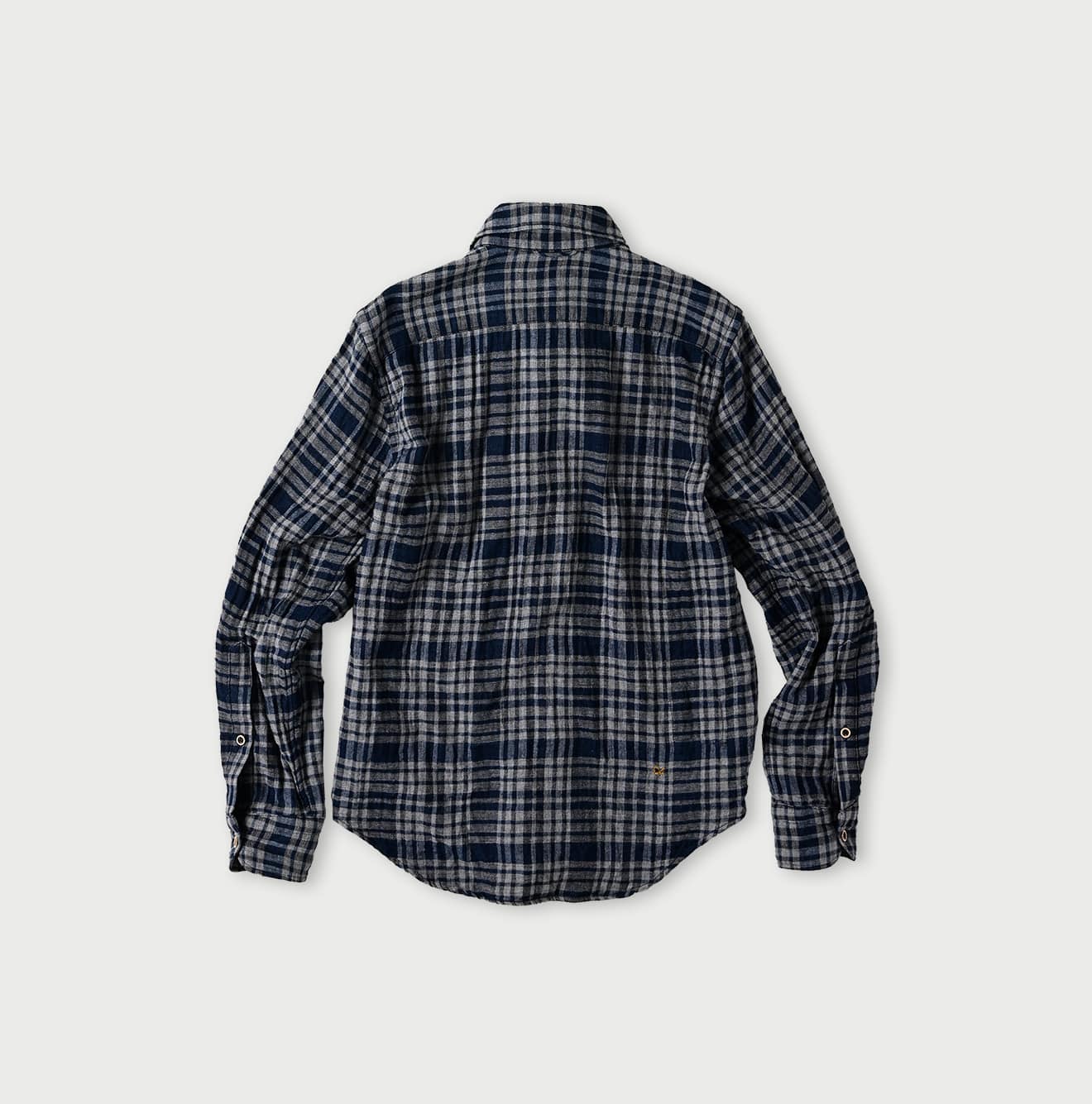 Indigo FuwaFuwa Double Woven 908 Lofer Shirt Back
