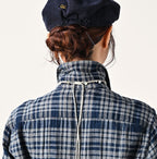 Indigo FuwaFuwa Double Woven 908 Lofer Shirt Detail