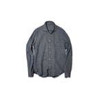FuwaFuwa Double Woven 908 Loafer Shirt Indigo Houndstooth