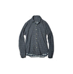 FuwaFuwa Double Woven 908 Loafer Shirt Indigo Stripes
