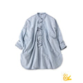 ONEONE Futatabi Okome Denim Frill Tunic Tan